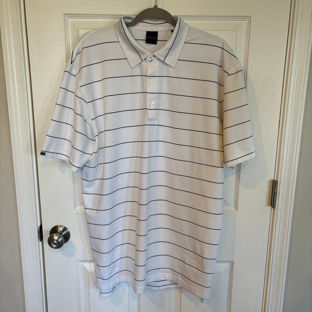 Dunning Golf Moselem Springs Golf Course Short Sleeve Polo Stripe Large